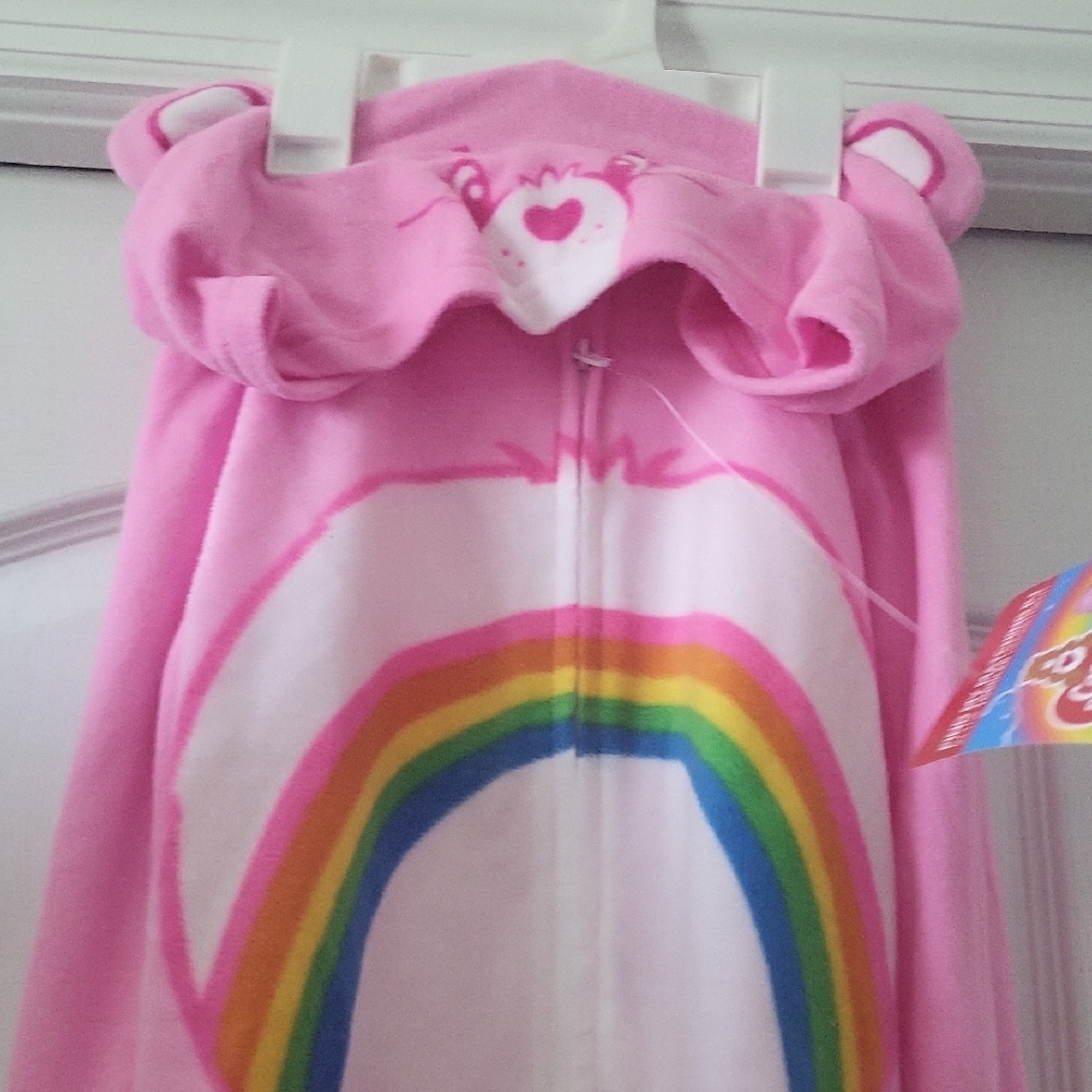 Care Bears Pink Onesie with Rainbow Design 8 (M) NWT - Picture 3 of 3